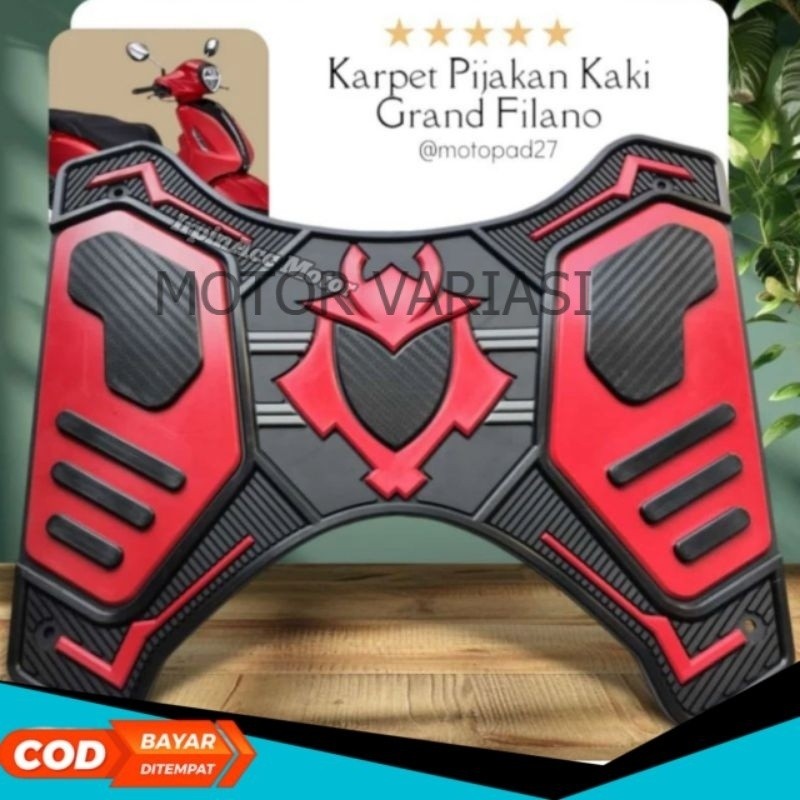 pijakan kaki karpet filano pijakan kaki motor Yamaha grand filano 125 Karpet motor Filano 125