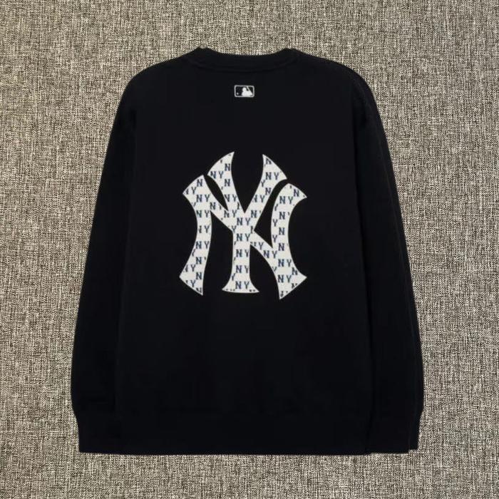 MLB Korea NY Yankees Big Lux Monogram Sweater Black Original / Sweater MLB Authentic