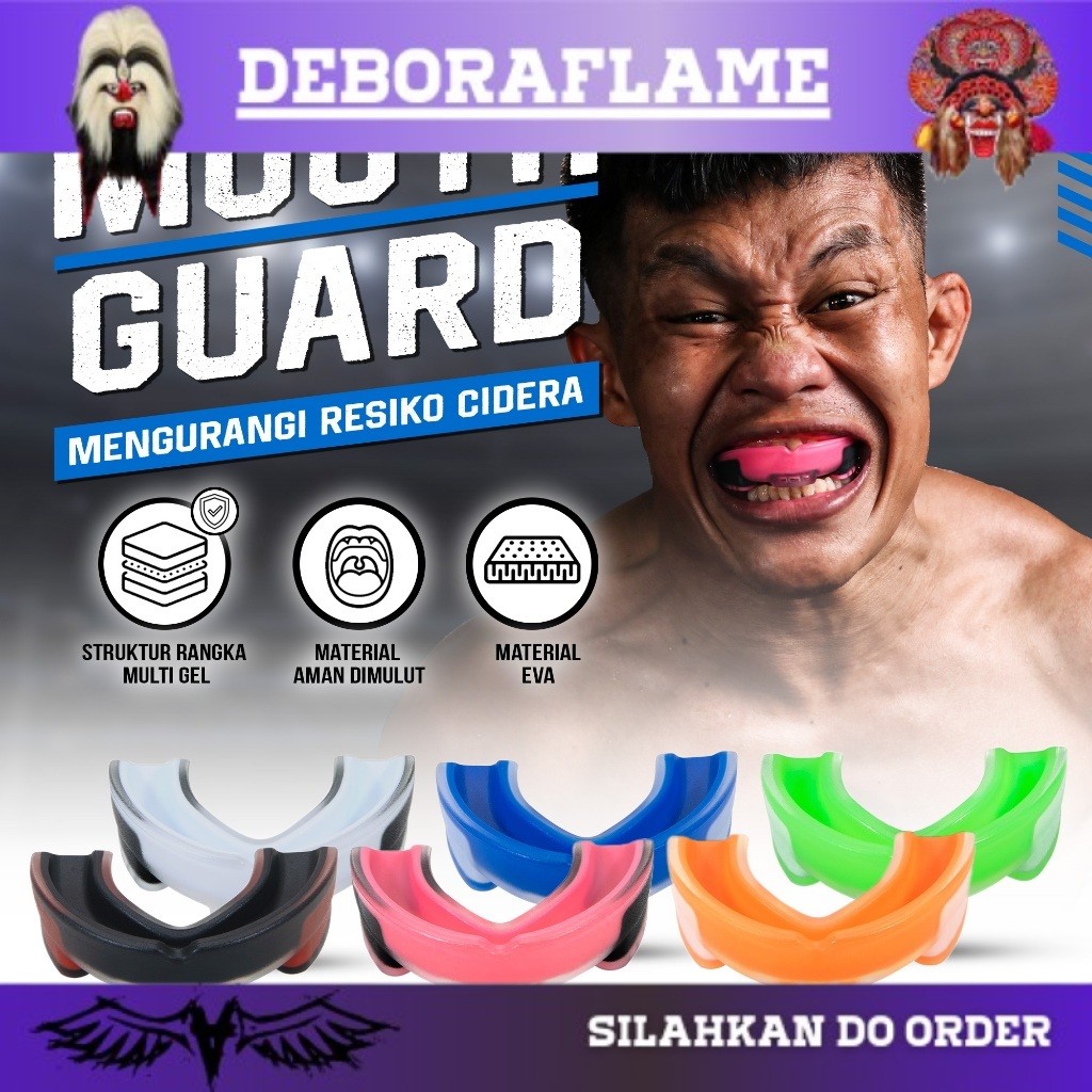 TERLARIS Pelindung Gigi Karate Indofight Gumshield Boxing Karate Taekwondo Silat Pelindung Gigi Taek