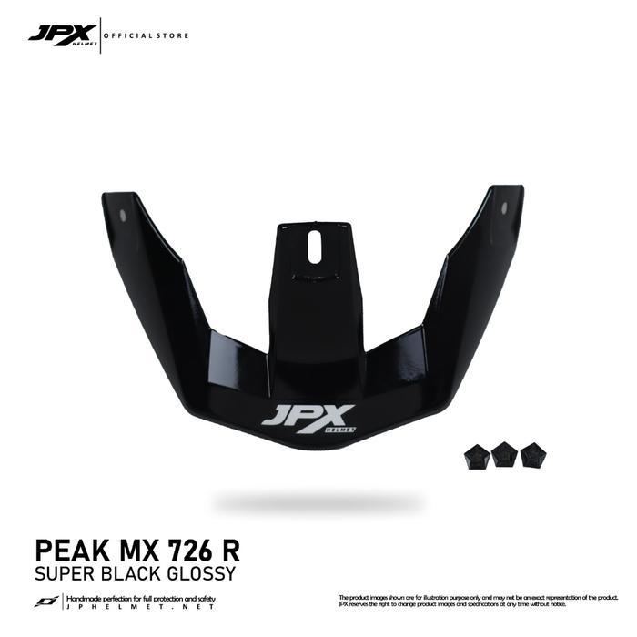 Topi ( PEAK) JPX MX-726R + Baut JPX Parts - Black Doff