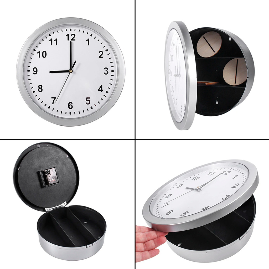 Jam Dinding Rahasia Hidden Storage Safe Box Brankas Uang Perhiasan Simpan Barang Berharga Jam Dindin
