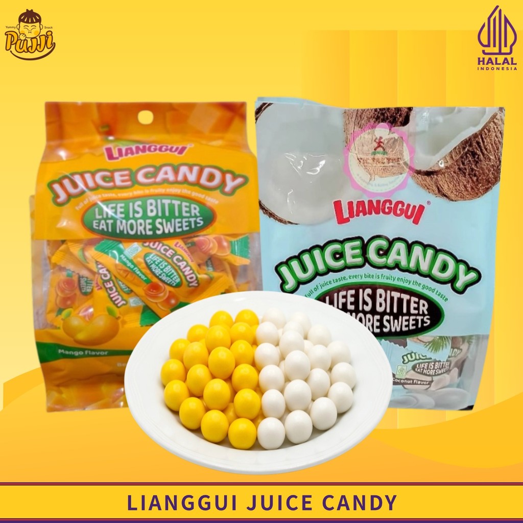 LIANGGUI Juice Candy | Permen Lunak rasa buah | Permen VIRAL