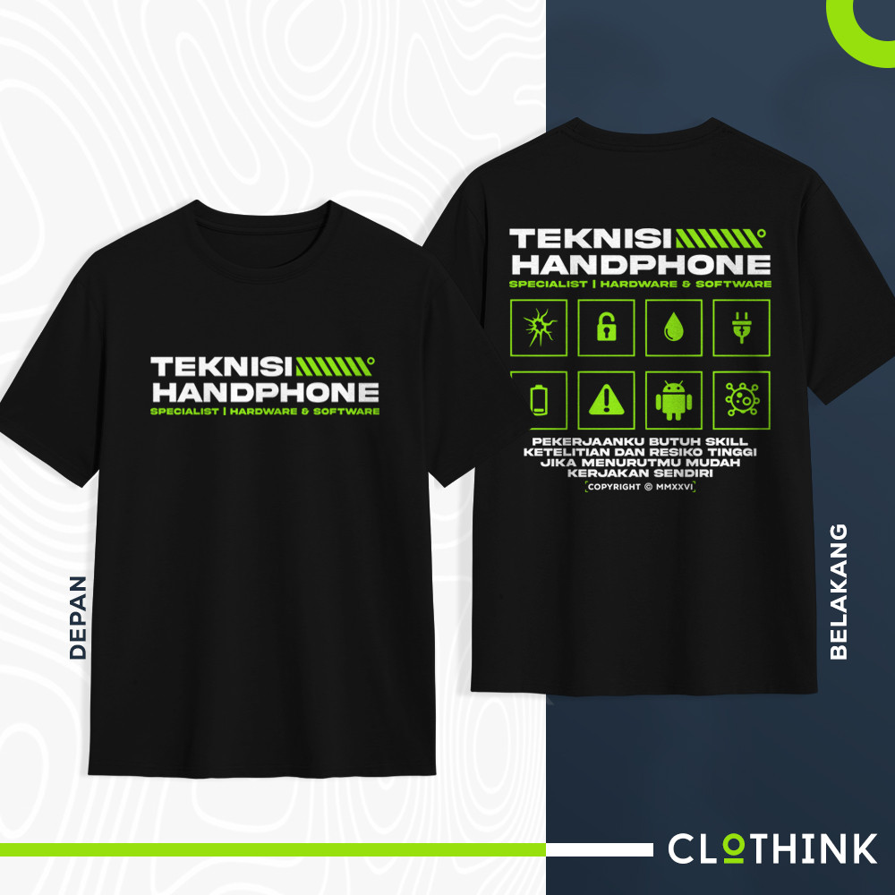 KAOS TEKNISI HANDPHONE Kaos Service HP Keren