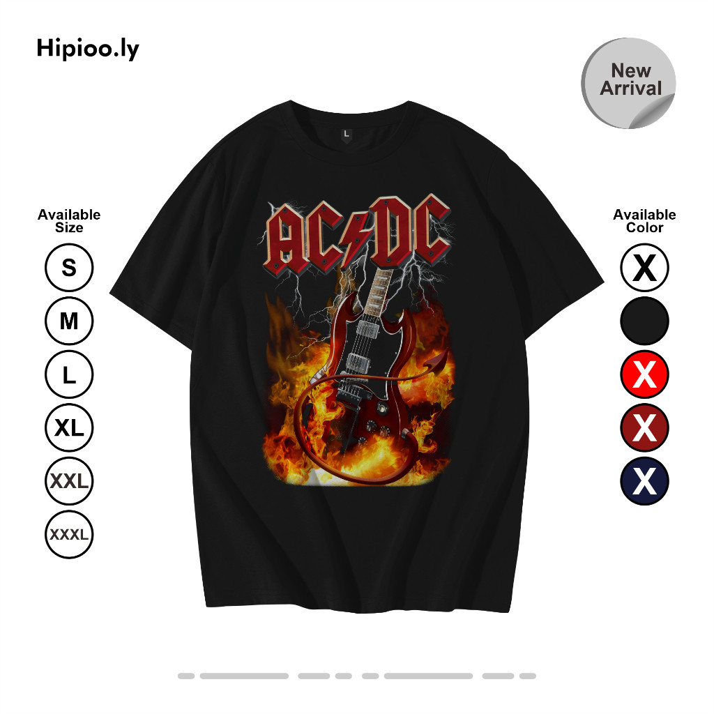 KAOS ACDC | KAOS METAL | KAOS ACDC NDAK ORIGINAL | KAOS COTTON COMBED 24S | HIPIOO 2