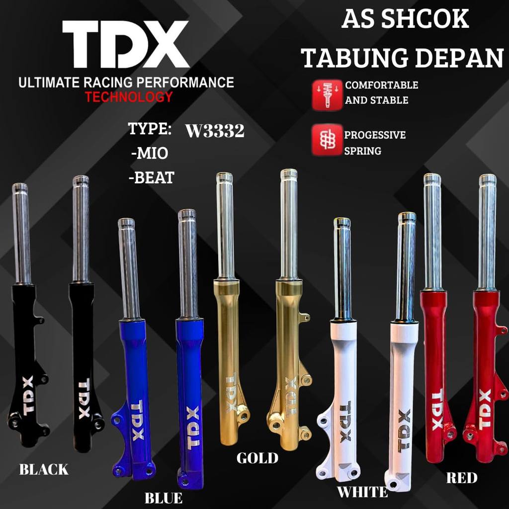 SHOCK ASSY DEPAN TDX W3332 SHOCK BREAKER DEPAN VARIO MIO MIO J MIO M3 BEAT TDX MODEL STANDAR
