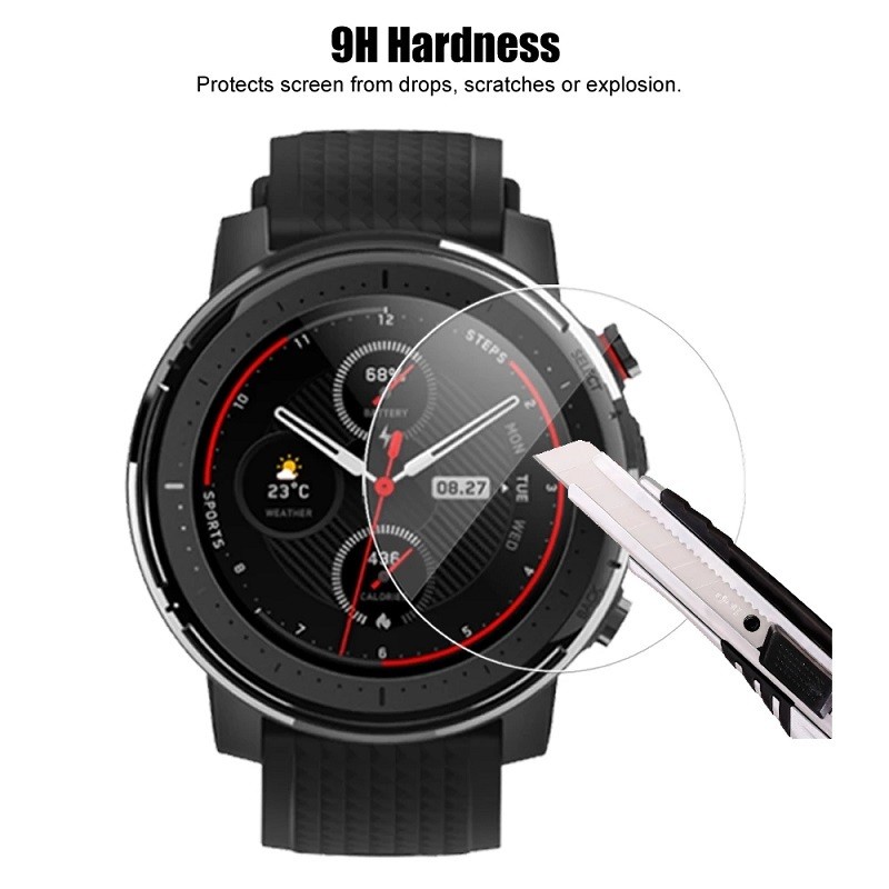Tempered Glass for Amazfit Stratos 3 Screen Protector for Amazfit Stratos 3 Glass Watch Protector Fi