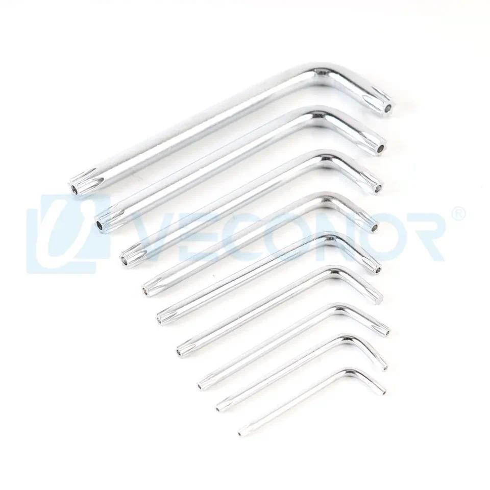 9Pcs Set Durable Metric Short Arm Torx Chrome Vanadium Key Star Wrench Hand Tool Screwdriver T10 T15