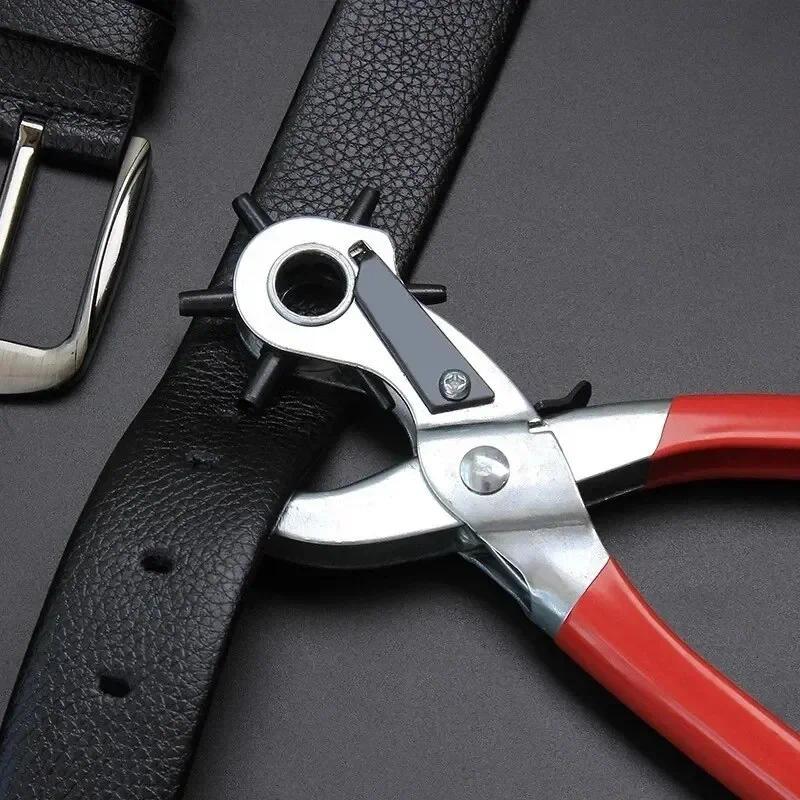 Multi-function Punch Pliers Round Hole Oval Hole DIY Tool Watchband Strap Household Leathercraft Lea