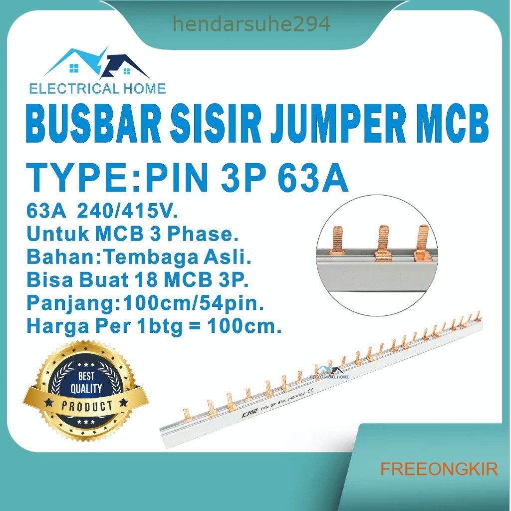 BUSBAR SISIR JUMPER MCB 3 PHASE 63A