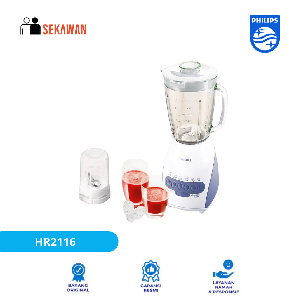 Philips Blender HR2116/00 - Blender 2 liter - Blender Philips Blender kaca