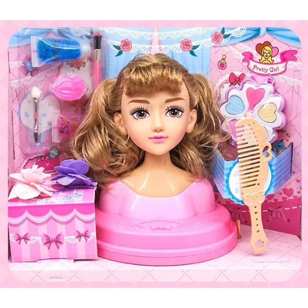 Simulating Barber Dresser Head Half Body Doll Artistry Makeup Model Hairstyles and Beauty Toy ildren