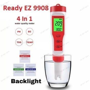 Ph Meter EZ9908 PH TDS EC Temperature Meter Tester Suhu Hidroponik EZ 9908 - EZ9908