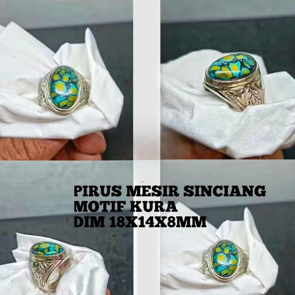 CINCIN BATU PIRUS MESIR SINCIANG MOTIF KURA