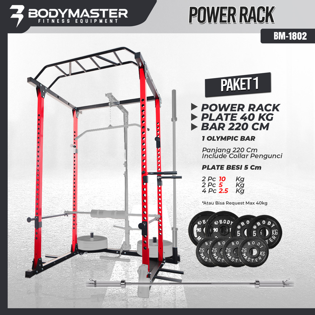 BODYMASTER PAKET Power Rack BM-1802 Home Gym Rack
