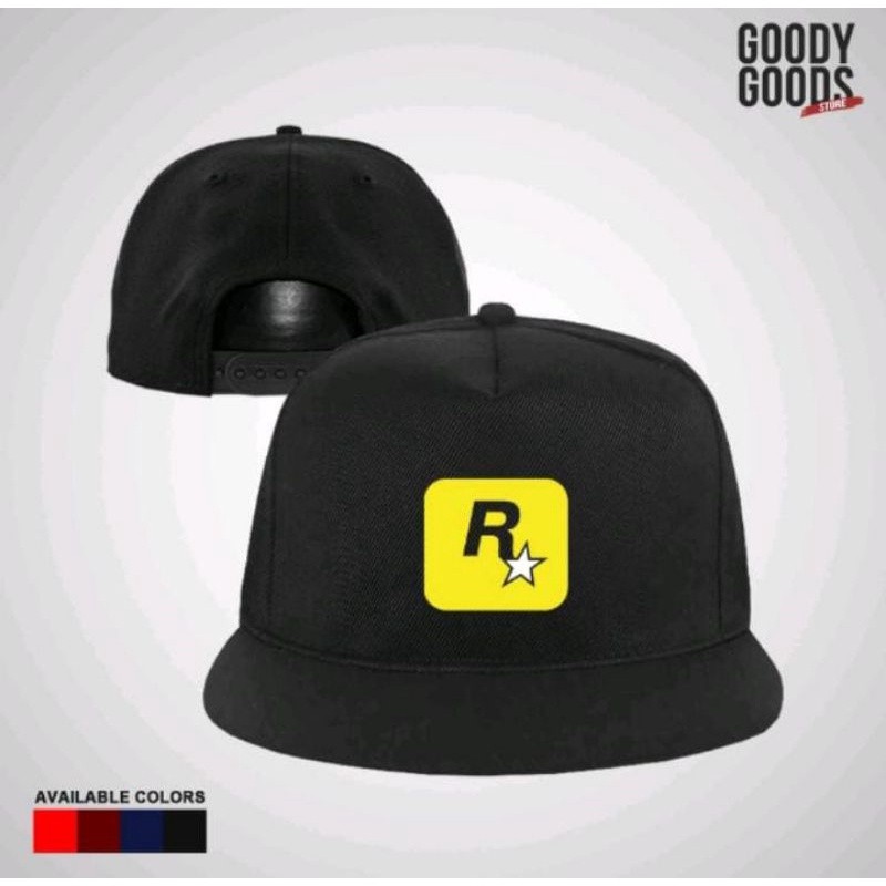Topi Snapback custom premium Pria original logo Rockstar