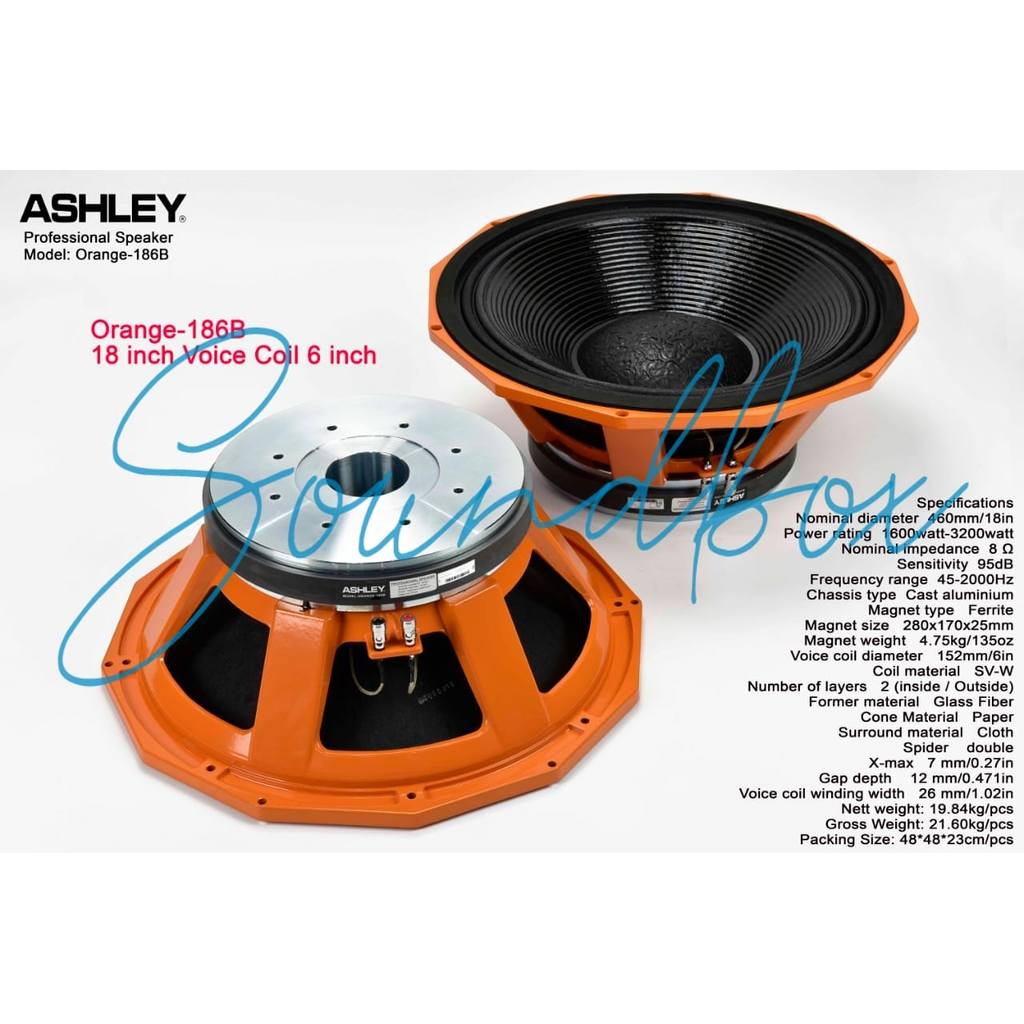speaker component ashley orange 186B 186 B 186 original
