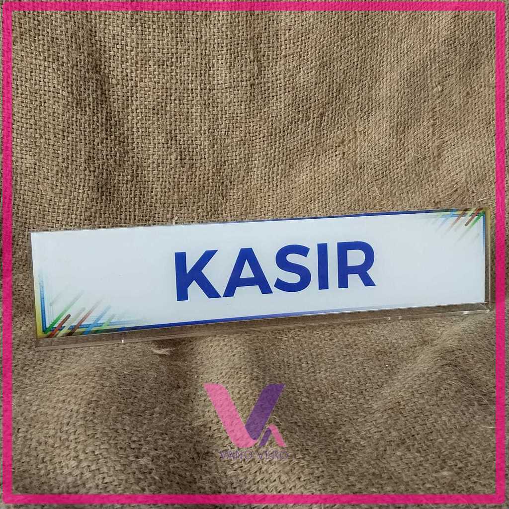 Akrilik Kasir Putih Biru - Akrilik Meja Kasir - Akrilik Murah