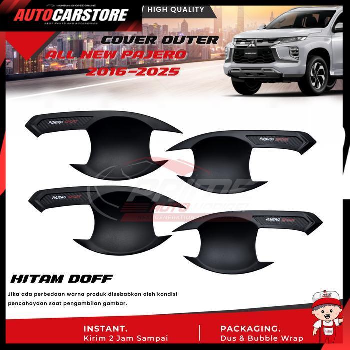 [ ACSports ] Pajero Sport 2016 2021 2025 Outer Handle Cover Hitam Doff Carbon Aksesoris Mitsubishi P