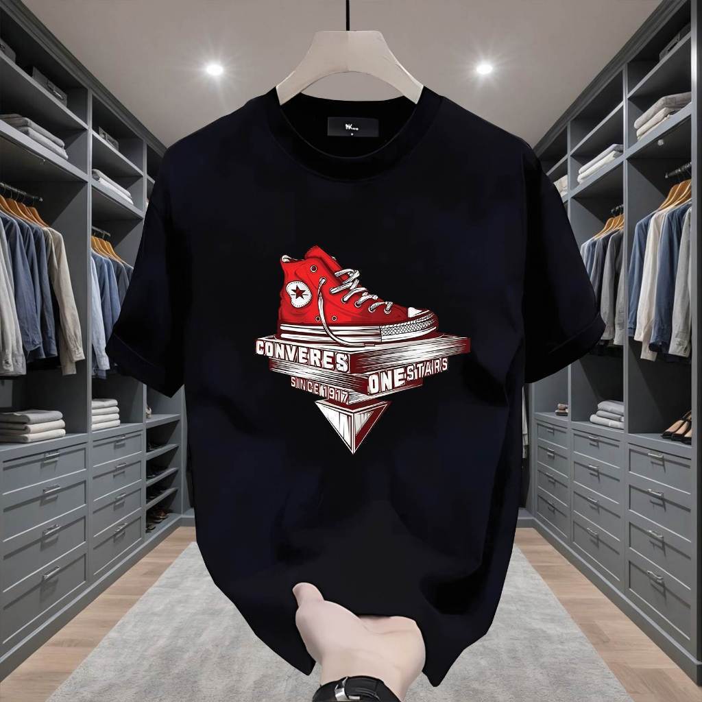 Baju Kaos Distro Casual  Pria Wanita Converse Oversize Original | Kaos Distro Streetwear Premium 100