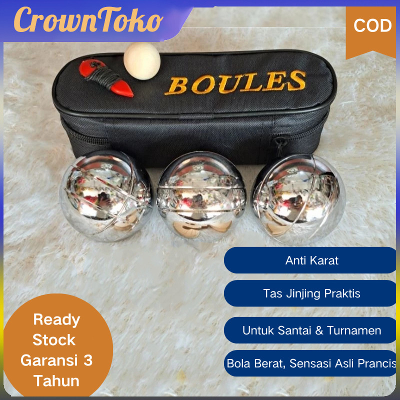 ”Perlengkapan Wajib Sekolah 2025 “Bola Petanque Asli Isi 3 | 6PCS  Standar Kompetisi | Cocok Sekolah