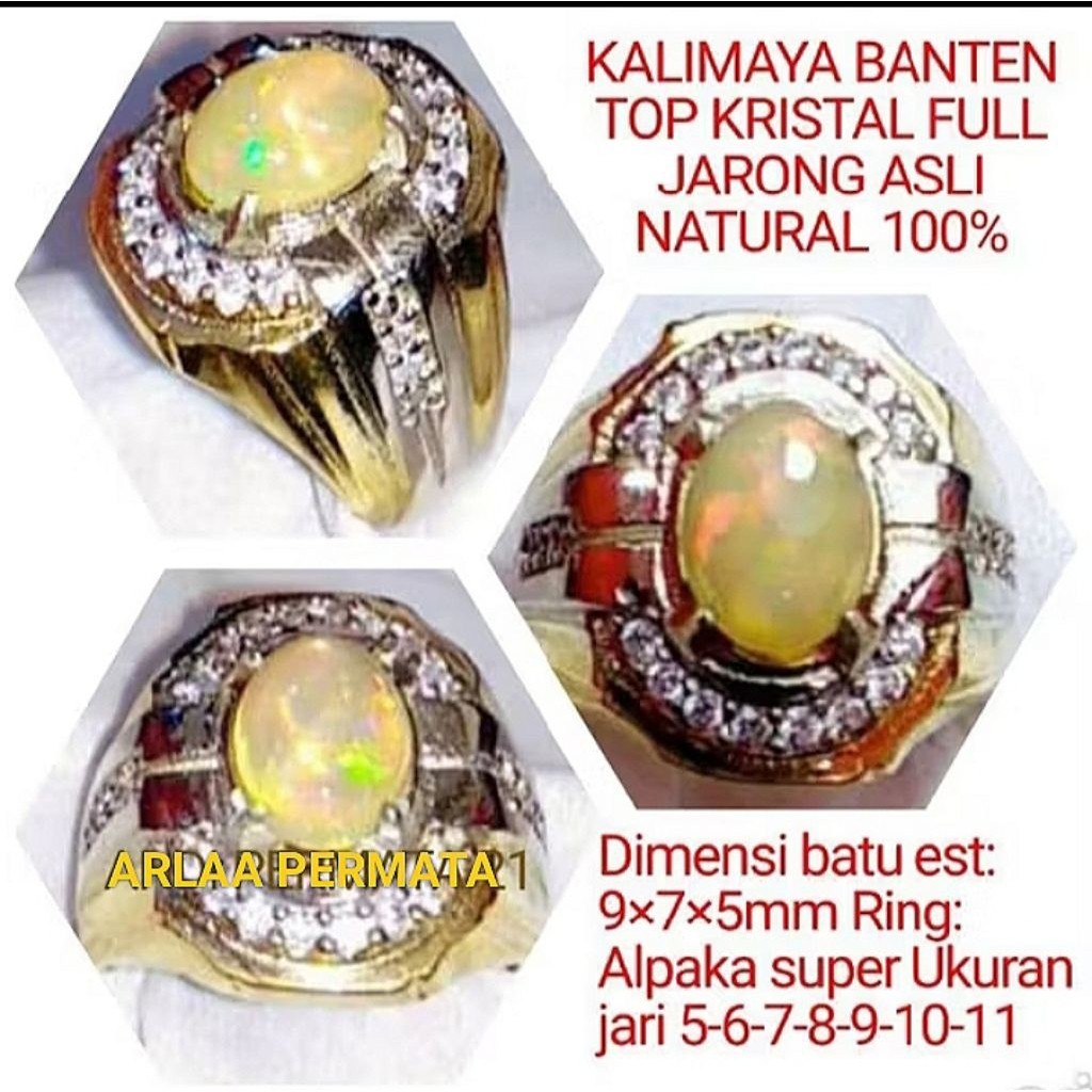 CINCIN BATU KALIMAYA BANTEN TOP CRYSTAL FULL JARONG