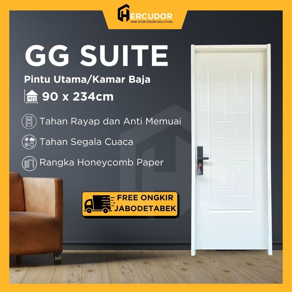 GG SUITE - Pintu Utama / Pintu Kamar Baja Premium GG SUITE SERIES 90x234