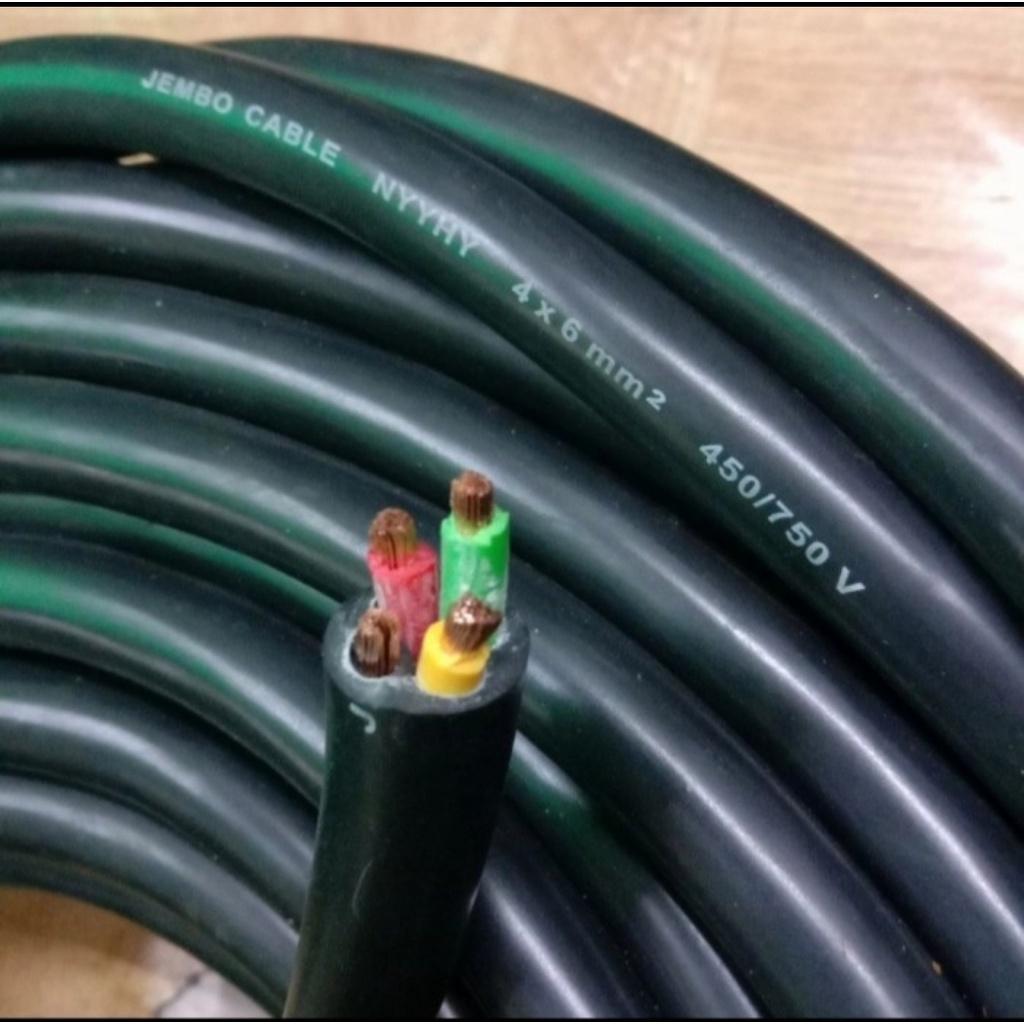 JEMBO KABEL NYYHY 4X6MM 4X6 MM JEMBO SERABUT ROLL@100M METER - AsherCable Series - Original Guarante