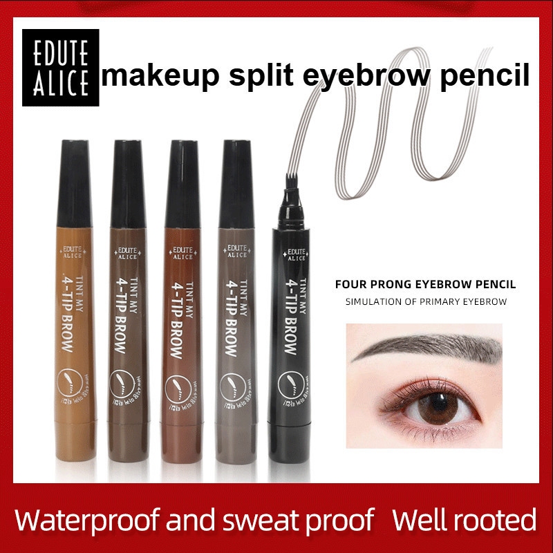 [COD+Gratis Ongkir] Pensil Alis Waterproof/Anti Luntur/Tahan Lama/Liquid Eyebrow/Ujung 4/Cepat Kerin