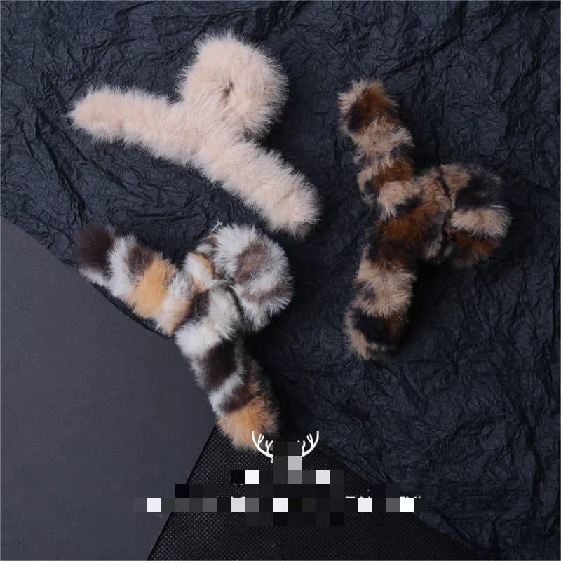 GDJKT_12pcs Jepi Bulu Motif Loreng / Jedai Bulu Leopard / Jepi Rambut Motif Macan / Jedai Korea Prem