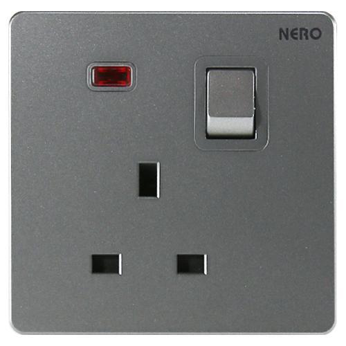 NERO Saklar Stop Kontak AC CASA X21311VD-GR Switch Socket