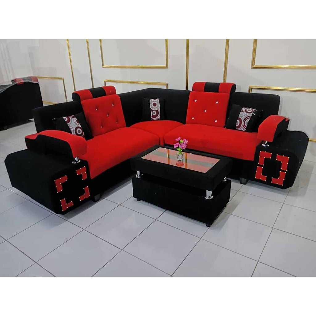 Sofa sudut murah/ sofa minimalis/sofa merah