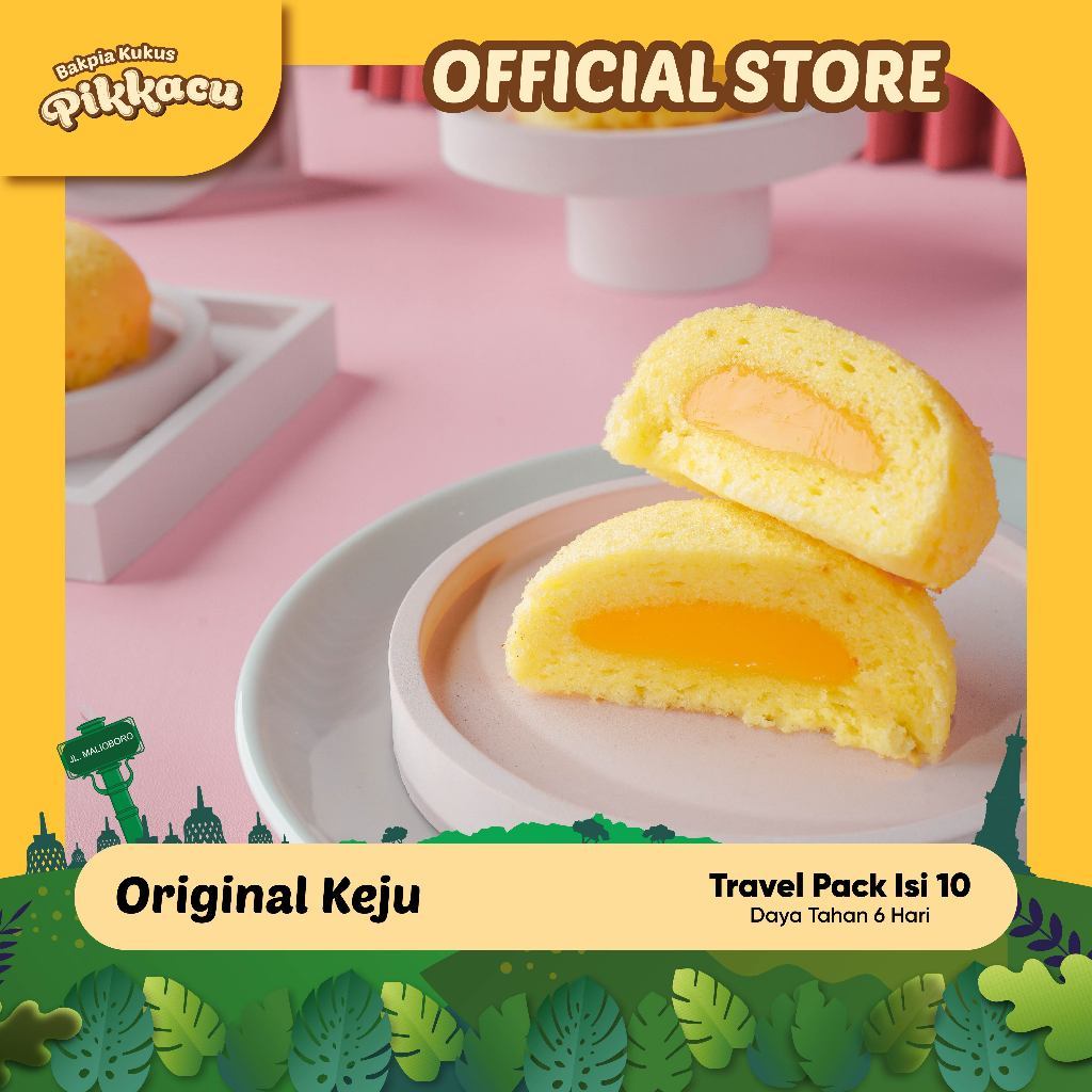 Bakpia Kukus Pikkacu Original keju isi 10 Pcs
