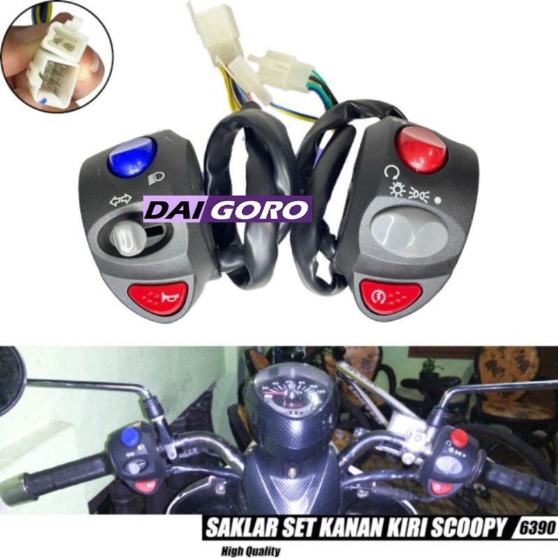 Saklar Set Domino Kiri Kanan Saklar Fino Mio Scoopy Beat Vario Xeon Dll [CK]