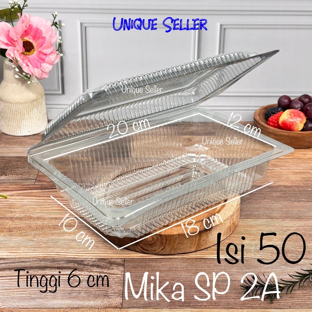 Mika 2A SP 2 A Uk 20x12x6 cm isi 50 pcs Mika Nasi Ayam Goreng Nasi Kuning Campur Daging Bakmi Bihun 