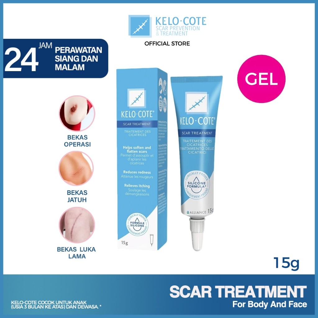 KELO-COTE Scar Gel 15g Original / Scar Removal Ointment / Gel Penghilang Bekas Luka Operasi