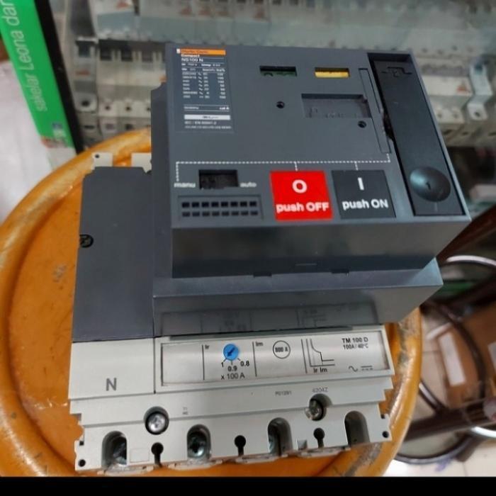 MCCB NS100N+MOTORIZED 4P 100A MERLIN GERIN ORIGINAL