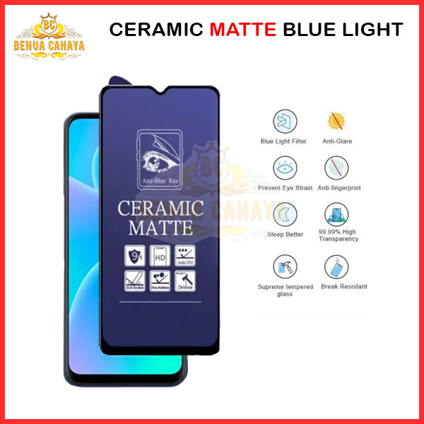 ANTI GORES REDMI 10C / POCO C40 ANTI GORES CERAMIC MATTE BLUE - BENUACAHAYA