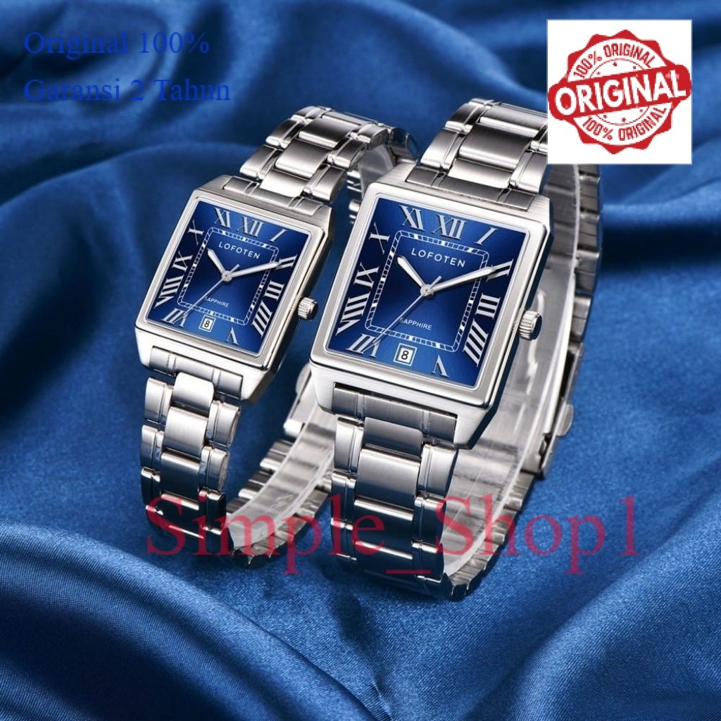 Original 100% Jam Tangan Couple LOFOTEN 8115M/L F-8115M/L 8115 Garansi Resmi 2 Tahun - Kaca Safir
