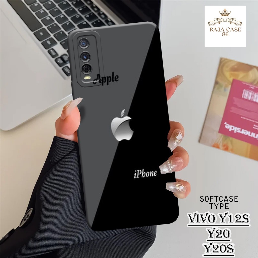 Case  Vivo Y12S / Y20 / Y20s - Rajacase - Casing Hp Vivo Y12s Vivo Y20 Vivo Y20s - Motif case Logo -