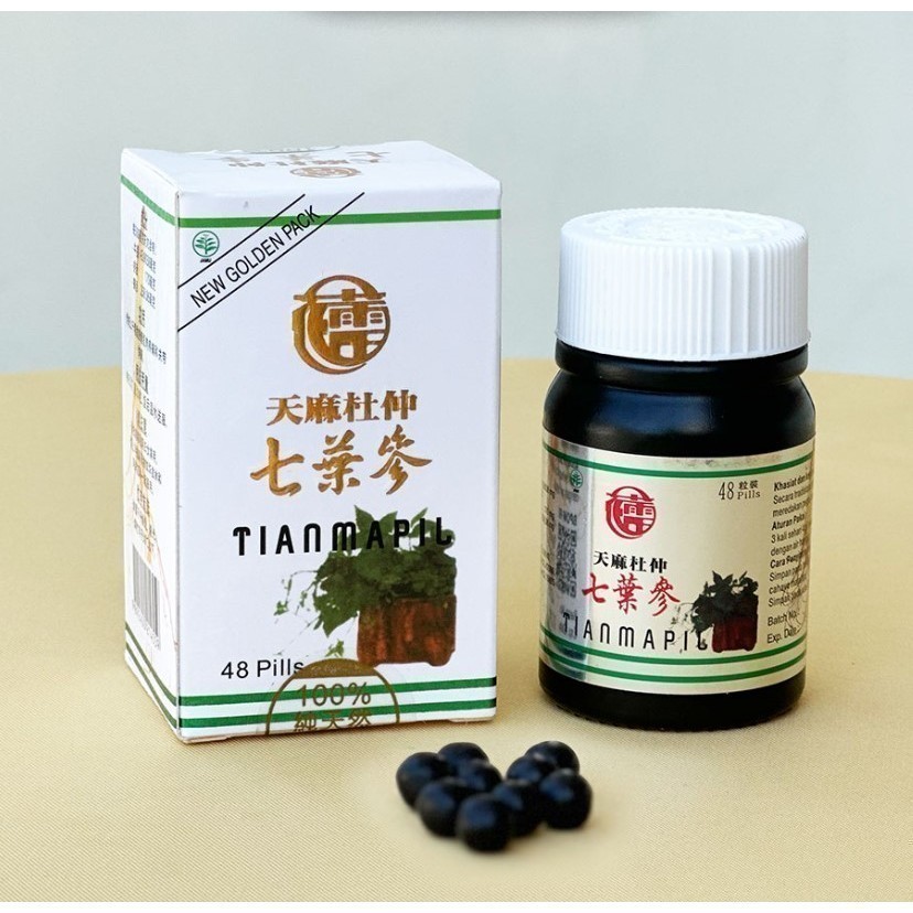 TIAN MA PILL(SEVEN LEAVE GINSENG)~ SEVEN LEAVE GINSENG TIANMAPIL BPOM OBAT NYERI SENDI PEGEL LINU AS