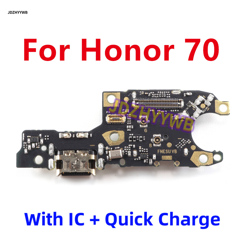 Untuk Huawei Honor 70 Papan USB Pengisi Daya Dock Pengisian Port Konektor Kabel Fleksibel Dengan Mik