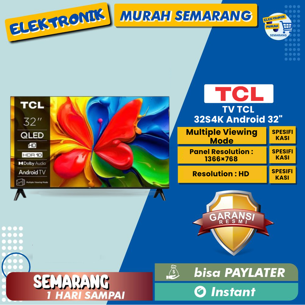 LED TV TCL 32S4K QLED Android Google TV HDR10 32 Inc