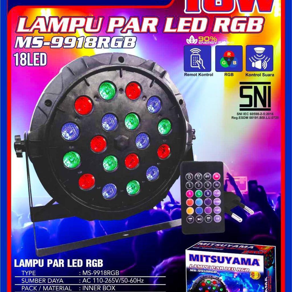 PAR LED18 lampu led par 18 led / lampu sorot panggung disco 18 mata