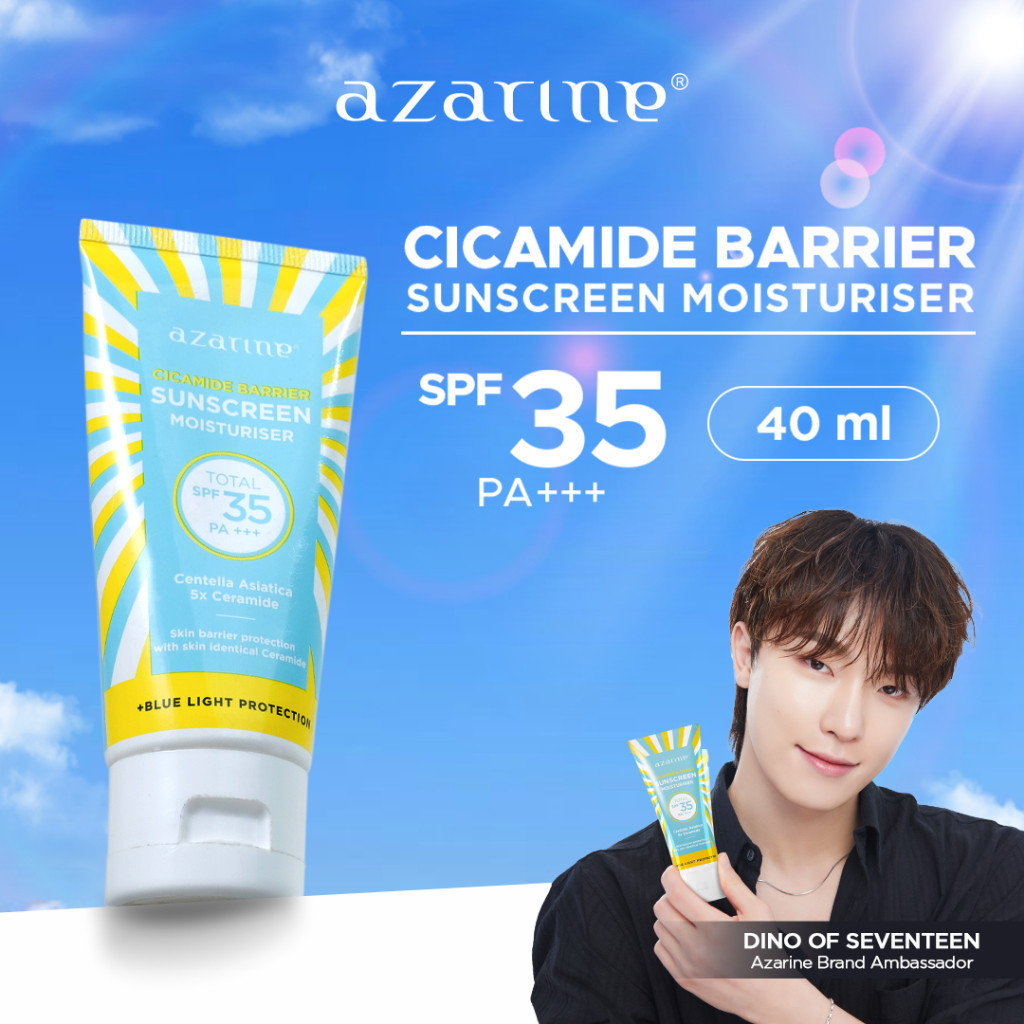 AZARINE Cicamide Barrier Sunscreen Moisturiser SPF35 PA+++ [LOLOS UJI INVIVO INVITRO] Sunscreen Gel 