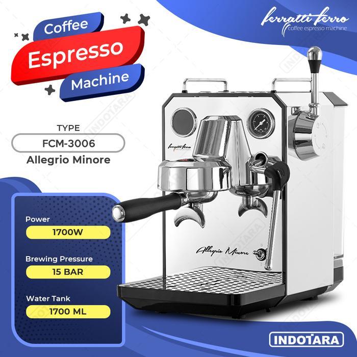 Ferratti Ferro Espresso Machine FCM-3006 Allegrio Minore - Mirror Chrome
