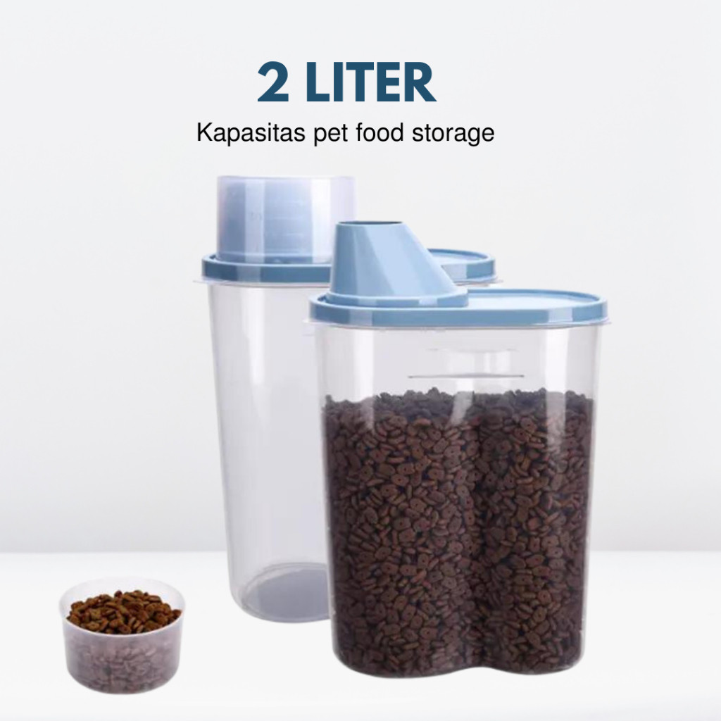 Pet Food Storage - Tempat Penyimpanan Makanan Kucing Anjing - Pet Food Storage Jar - Toples Makanan 