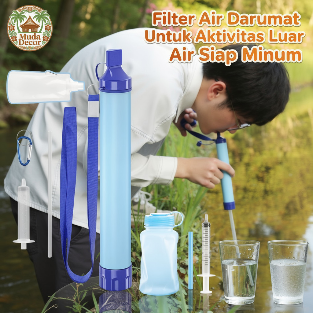 filter air portable penyaring air minum darurat ultrafiltrasi outdoor camping hiking survival