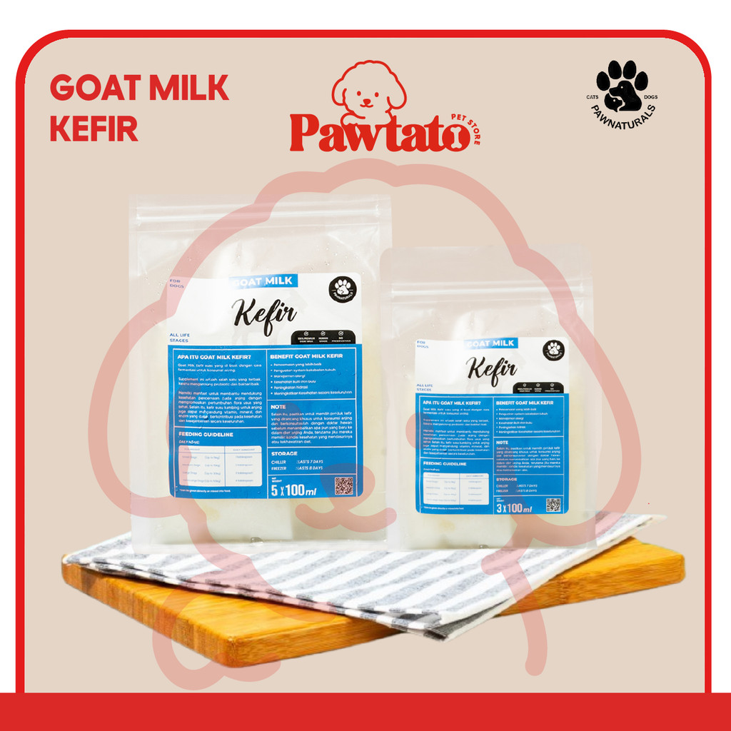 Susu Fermentasi Paw Naturals Goat Milk Kefir Minuman Anjing Puppy Dog Vitamin Drink PAWTATO PET STOR