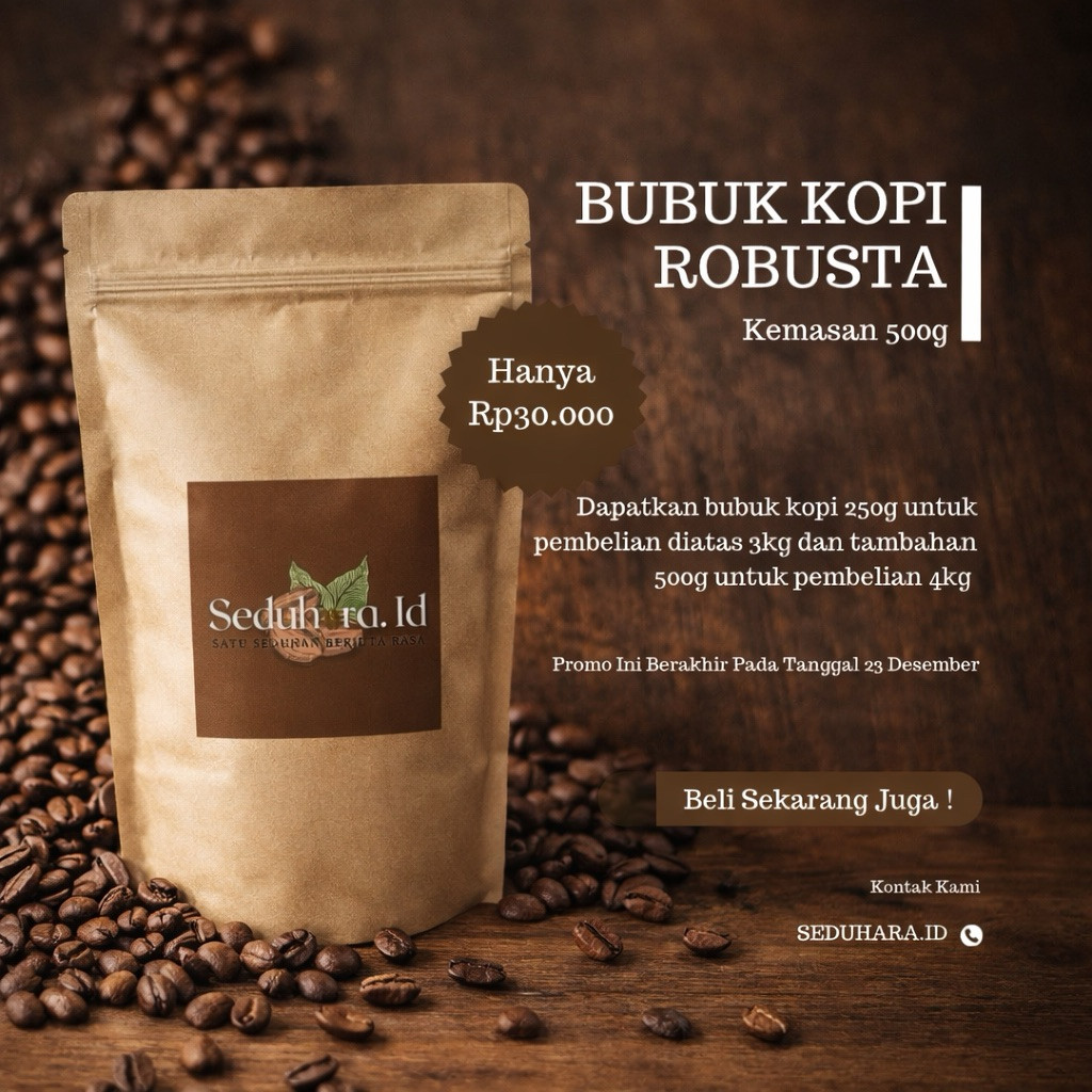 BUBUK KOPI 1KG BUBUK KOPI MURAH BUBUK KOPI PREMIUM KOPI ROBUSTA ASLI TANPA CAMPURAN