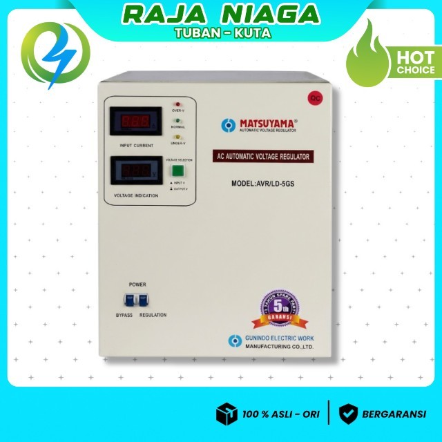Stavolt Matsuyama 5000W 1 Phase AVR Stabilizer Penstabil Tegangan Listrik Aman dan Stabil